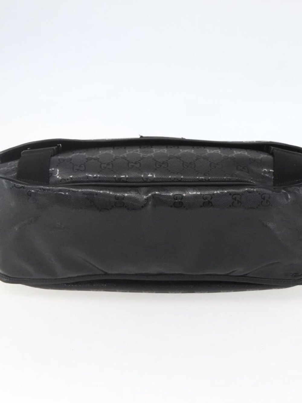 Authentic GUCCI GG implementation Bag Coated Canvas Black Silver 201725 - Picture 12 of 16